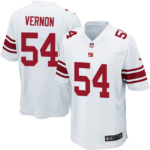 Men's Game Olivier Vernon Nike Jersey White Road - #54 NFL New York Giants